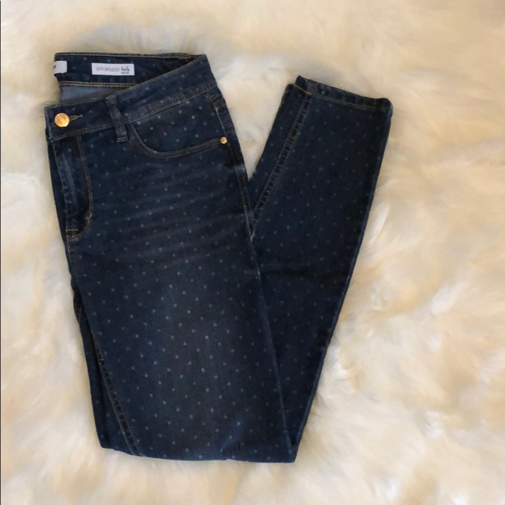 Ankle Length Dotted Jeans